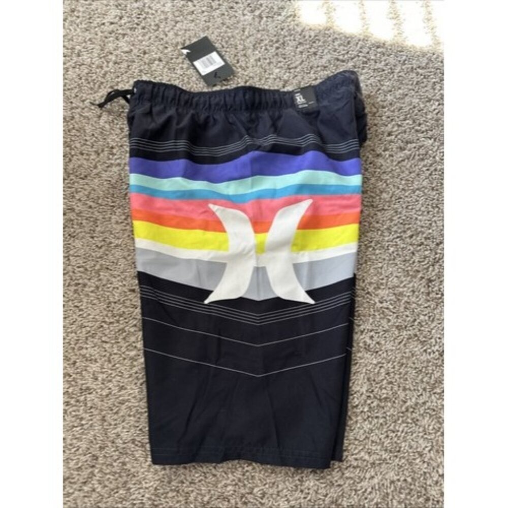 Hurley Boys Board Shorts Swim Trunks Lined Brief Size XL Inseam 10.25"
